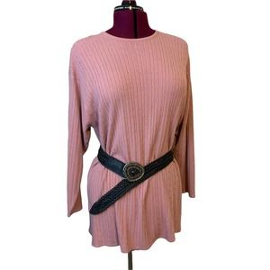 Dress Barn Tunic Sweater Soft Dusty Pink Vintage Womens 18/20